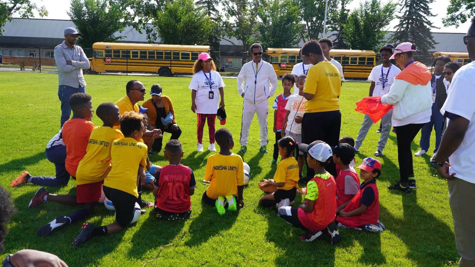 Habesha United team huddle